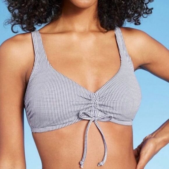 Kona Sol Gingham bikini top Women’s size small new with tags - Picture 1 of 8